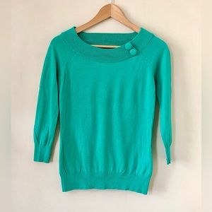 Banana Republic Mad Men Office Style 3/4 Sleeve Retro Sweater Size Petite S